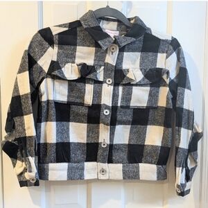 Design History Jacket buffalo plaid black and white fall size Med
